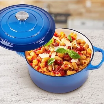 Alathote Enameled Cast Iron Dutch Oven for Cooking