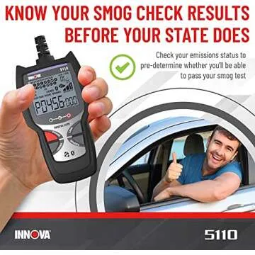 Innova 5110 OBD2 Scanner for Engine/ABS Codes and Smog Check for 1996-2023 Vehicles, Updates Included, Trusted USA Customer Service, iPhone & Android App with Verified Fixes
