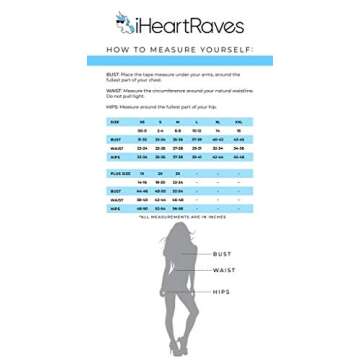 iHeartRaves Mini Skirts for Women - High Waisted Rave Skirt for EDM Festivals