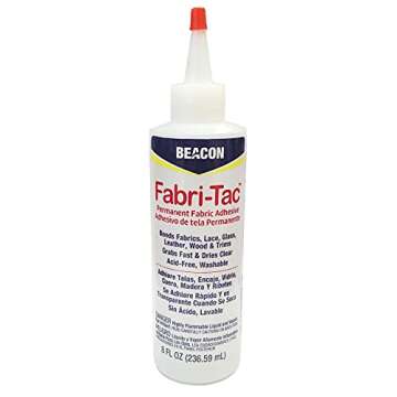 Three-Pack Beacon Fabri-Tac Permanent Adhesive, 8 Ounce