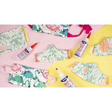 Three-Pack Beacon Fabri-Tac Permanent Adhesive, 8 Ounce