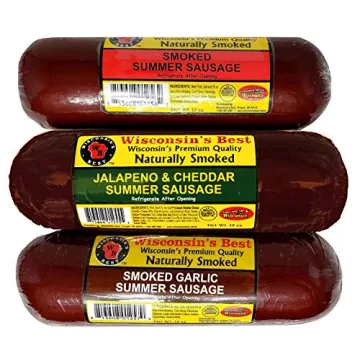 Party Gift Basket - Features Smoked Summer Sausages 100% Wisconsin Cheeses Crackers Pretzels & Mustard | Perfect for Parties. Great Holiday Christmas Food Gift