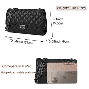 Chic Gladdon Quilted Leather Crossbody Purse for Women