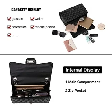 Chic Gladdon Quilted Leather Crossbody Purse for Women