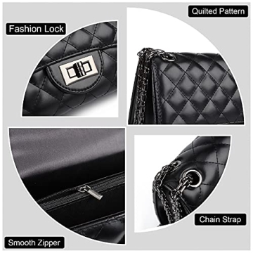 Chic Gladdon Quilted Leather Crossbody Purse for Women