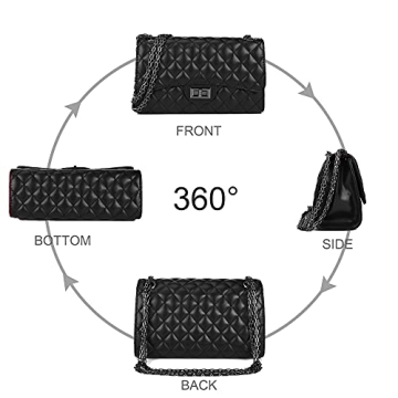 Chic Gladdon Quilted Leather Crossbody Purse for Women