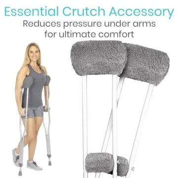 Vive Sheepskin Crutch Pads & Hand Grips for Ultimate Comfort