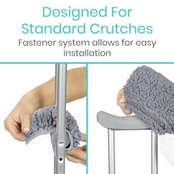 Vive Sheepskin Crutch Pads & Hand Grips for Ultimate Comfort
