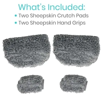 Vive Sheepskin Crutch Pads & Hand Grips for Ultimate Comfort