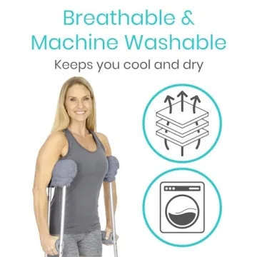 Vive Sheepskin Crutch Pads & Hand Grips for Ultimate Comfort