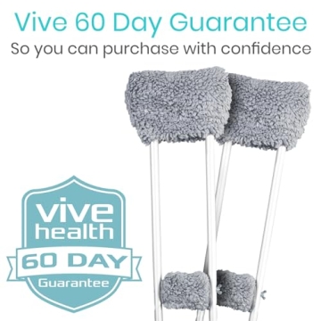 Vive Sheepskin Crutch Pads & Hand Grips for Ultimate Comfort