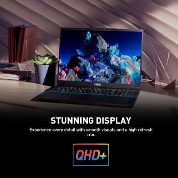 MSI Stealth 18 AI Studio 18” 240Hz QHD+ Gaming Laptop: Intel Ultra 9-185H, NVIDIA Geforce RTX 4080, 32GB DDR5, 1TB NVMe SSD, Cooler Boost 5, Win 11: Black A1VHG-019US