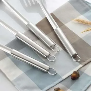 Pleafind 4-Pcs Stainless Steel Cooking Utensils Set for Home Use