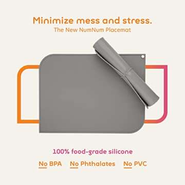 NumNum Non-Slip Silicone Placemats for Babies, Toddlers, and Kids | Durable 100% Food Grade Silicone...