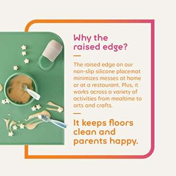 NumNum Non-Slip Silicone Placemats for Easy Mealtimes