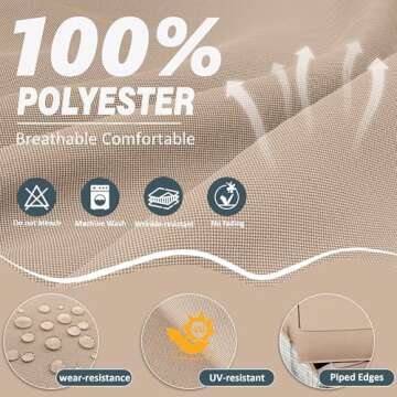 Snubbull 14 Pcs Outdoor Cushion Slipcovers Outdoor Patio Cushion Covers Replacement Waterproof with Zipper for Outdoor Furniture, Patio Sofa Couch 3 Sizes, Covers Only