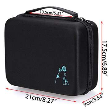 Hipiwe Hard Shell Essential Oil Carrying Case 30 Bottles EVA Essential Oils Storage Bag - Perfect fo...