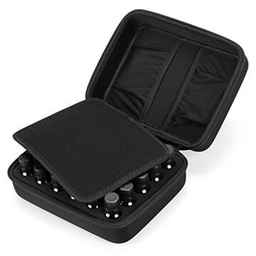 Hipiwe Hard Shell Essential Oil Carrying Case 30 Bottles EVA Essential Oils Storage Bag - Perfect for Essential Oils Bottle with Foam Insert (Black - New)