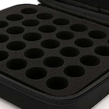 Hipiwe Hard Shell Essential Oil Carrying Case 30 Bottles EVA Essential Oils Storage Bag - Perfect for Essential Oils Bottle with Foam Insert (Black - New)