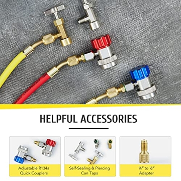 Orion Motor Tech AC Gauges for R134a, R12, and R502 Refrigerant