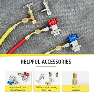 Orion Motor Tech AC Gauges for R134a, R12, and R502 Refrigerant