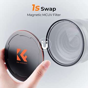 K&F Concept 82mm Magnetic MC UV Lens Protection Filter + Lens Filter Cap with 28 Multi-Layer Coating...