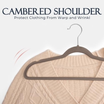 HOUSE DAY Premium Velvet Hangers, Non-Slip 60 Pack for Closet
