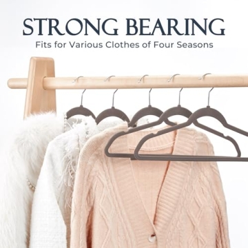 HOUSE DAY Premium Velvet Hangers, Non-Slip 60 Pack for Closet