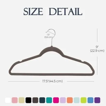 HOUSE DAY Premium Velvet Hangers, Non-Slip 60 Pack for Closet