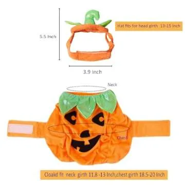 Cute ANIAC Pumpkin Costume for Pets Halloween Fun