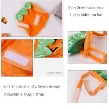 Cute ANIAC Pumpkin Costume for Pets Halloween Fun