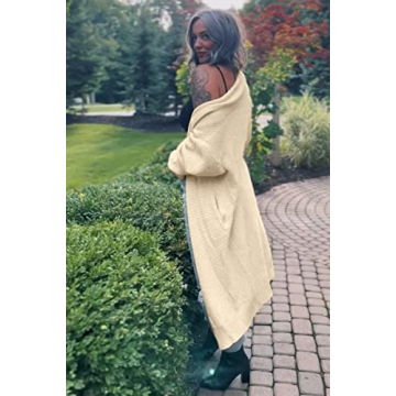 LILLUSORY Soft Oversized Long Cardigan Sweater for Women
