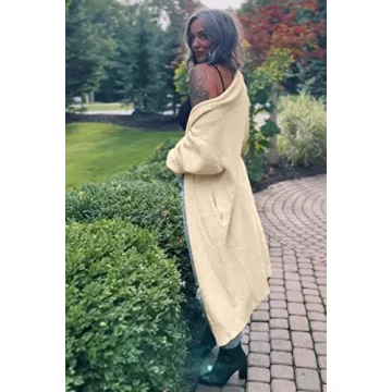 LILLUSORY Soft Oversized Long Cardigan Sweater for Women