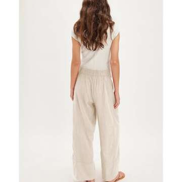 SeeLuNa Linen Pants - Stylish Casual Palazzo Trousers