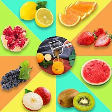 Lemon Squeezer Stainless Steel ,Manual Orange Juice Squeezer, Handheld Citrus Fruit Presser Hand Juicer Press for Pomegranate Lime Watermelon Grape Fruit Juicer Extractor Tool