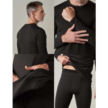 LAPASA Men's Thermal Underwear Extra Warm Fleece Set