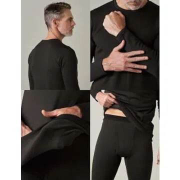 LAPASA Men's Thermal Underwear Extra Warm Fleece Set