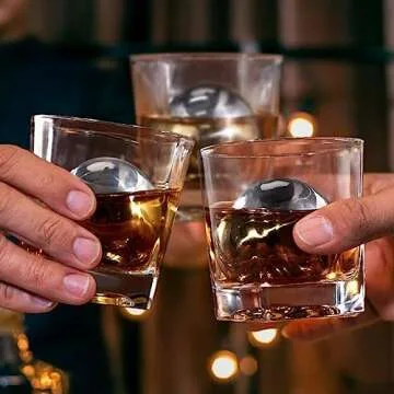 Reusable 55mm Whiskey Balls for Men, Perfect Bourbon Gifts