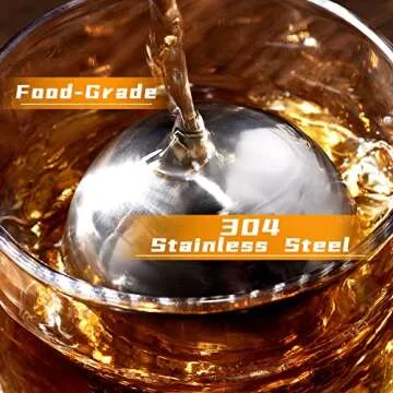 Reusable 55mm Whiskey Balls for Men, Perfect Bourbon Gifts