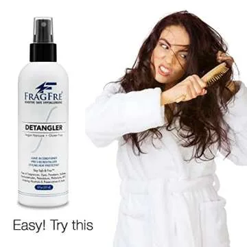 FRAGFRE Hair Detangler Spray - Gluten Free Leave in Conditioner for Sensitive Scalp