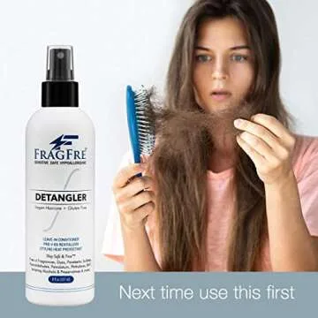 FRAGFRE Gluten Free Hair Detangler Spray for All Hair Types