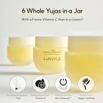 Hanyul Yuja (Yuzu) Vitamin Sleeping Mask | Overnight Skin Care for Brightening, Toning, Moisturizing...