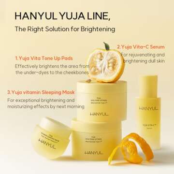 Hanyul Yuja (Yuzu) Vitamin Sleeping Mask | Overnight Skin Care for Brightening, Toning, Moisturizing, Vitamin C, B and Hyaluronic Acid, Non-Comedogenic tested, Korean Skincare, 2.37 fl.oz.