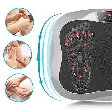AXV Vibration Plate Exercise Machine Whole Body Workout Portable Mini Vibrate Fitness Platform Lymphatic Drainage Machine for Weight Loss Shaping Toning Wellness Home Gyms Workout