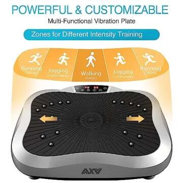 AXV Vibration Plate Exercise Machine Whole Body Workout Portable Mini Vibrate Fitness Platform Lymphatic Drainage Machine for Weight Loss Shaping Toning Wellness Home Gyms Workout