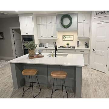 Lisuden Set of 2 American Elegant Retro Country Style Bar Chair, Modern Fashion Simple Bar Stool, Mi...