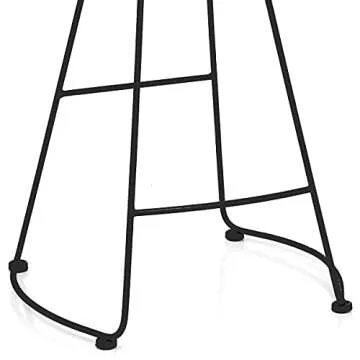 Lisuden Set of 2 American Elegant Retro Country Style Bar Chair, Modern Fashion Simple Bar Stool, Mid Century Dining Wooden Chair High Stool, 26.8 inches（Black）