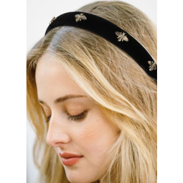 Elegant Black Velvet Headband with Pearls for All Occasions
