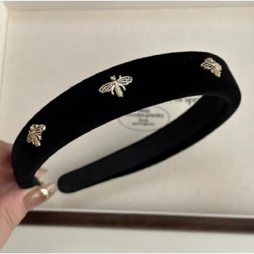 Elegant Black Velvet Headband with Pearls for All Occasions