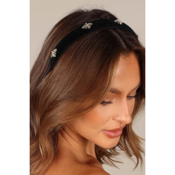 Elegant Black Velvet Headband with Pearls for All Occasions